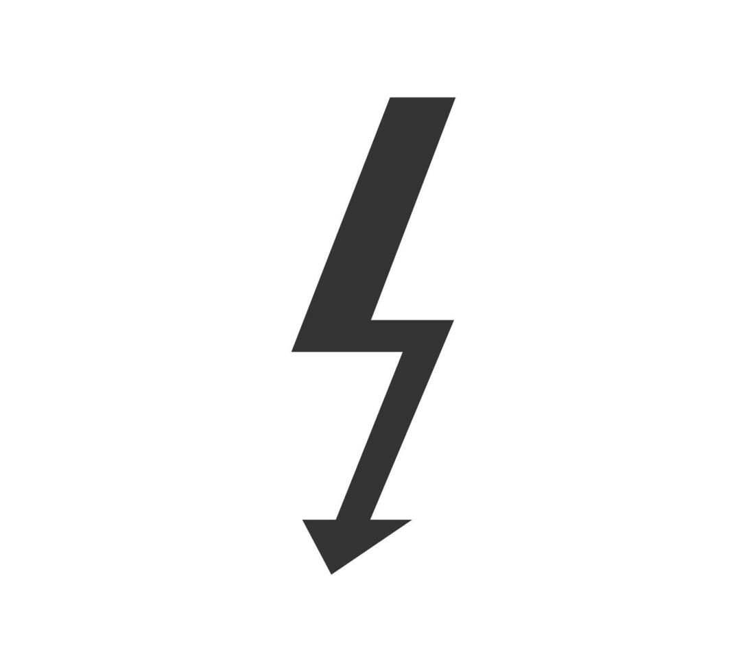 Power energy emblem. Electricity flash symbol. Charge or danger icon vector