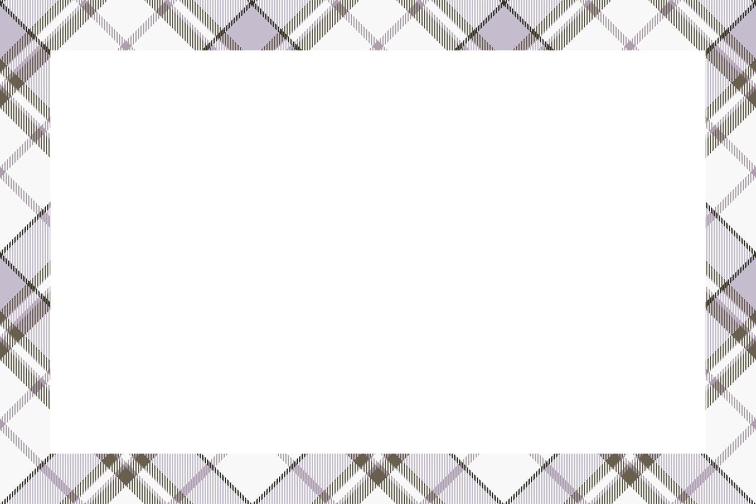 Vintage frame . Scottish border pattern retro style. Tartan plaid ornament. vector