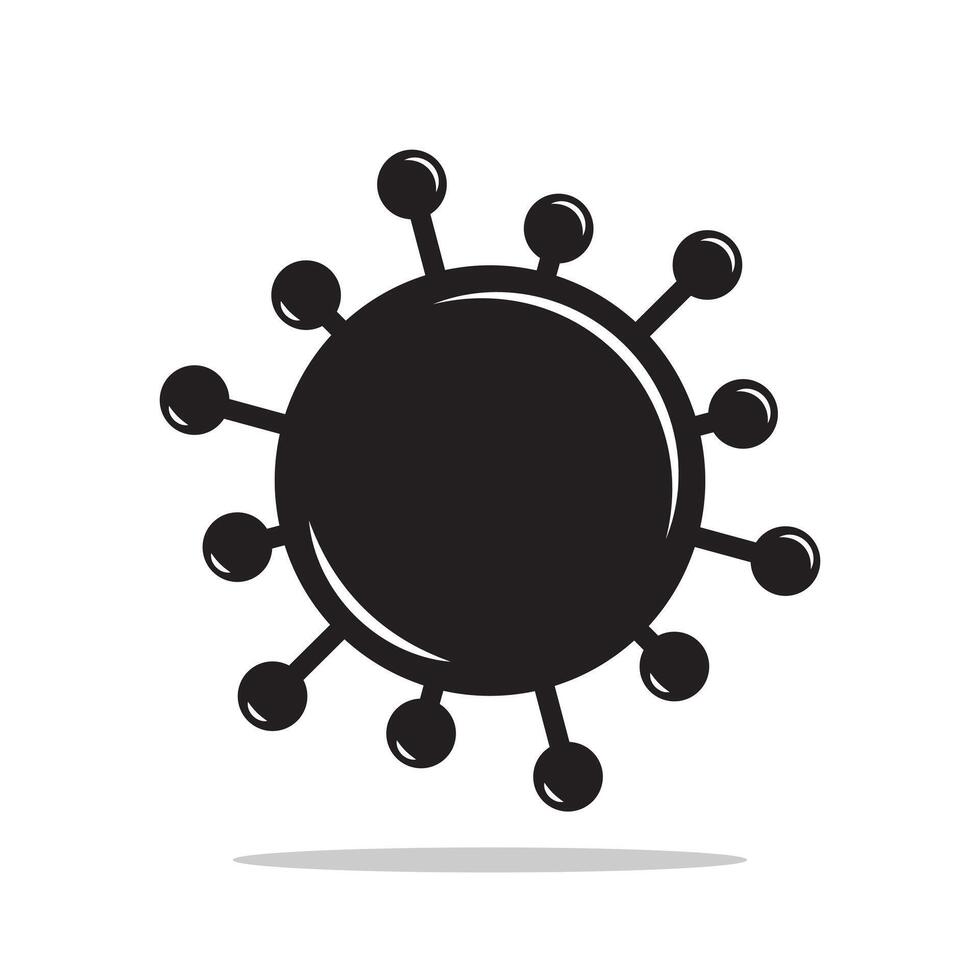 Coronavirus bacteria icon. Simple logo corona virus. illustration. vector