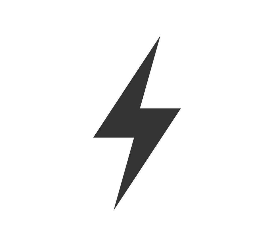 Power energy emblem. Electricity flash symbol. Charge or danger icon vector
