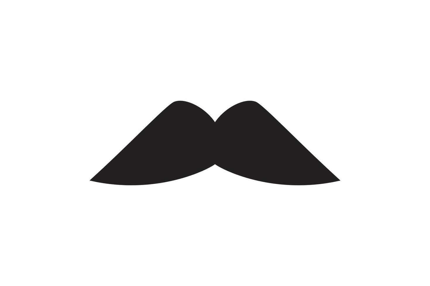 Moustache icon. Black retro style mustache. Shave barber vintage man face vector