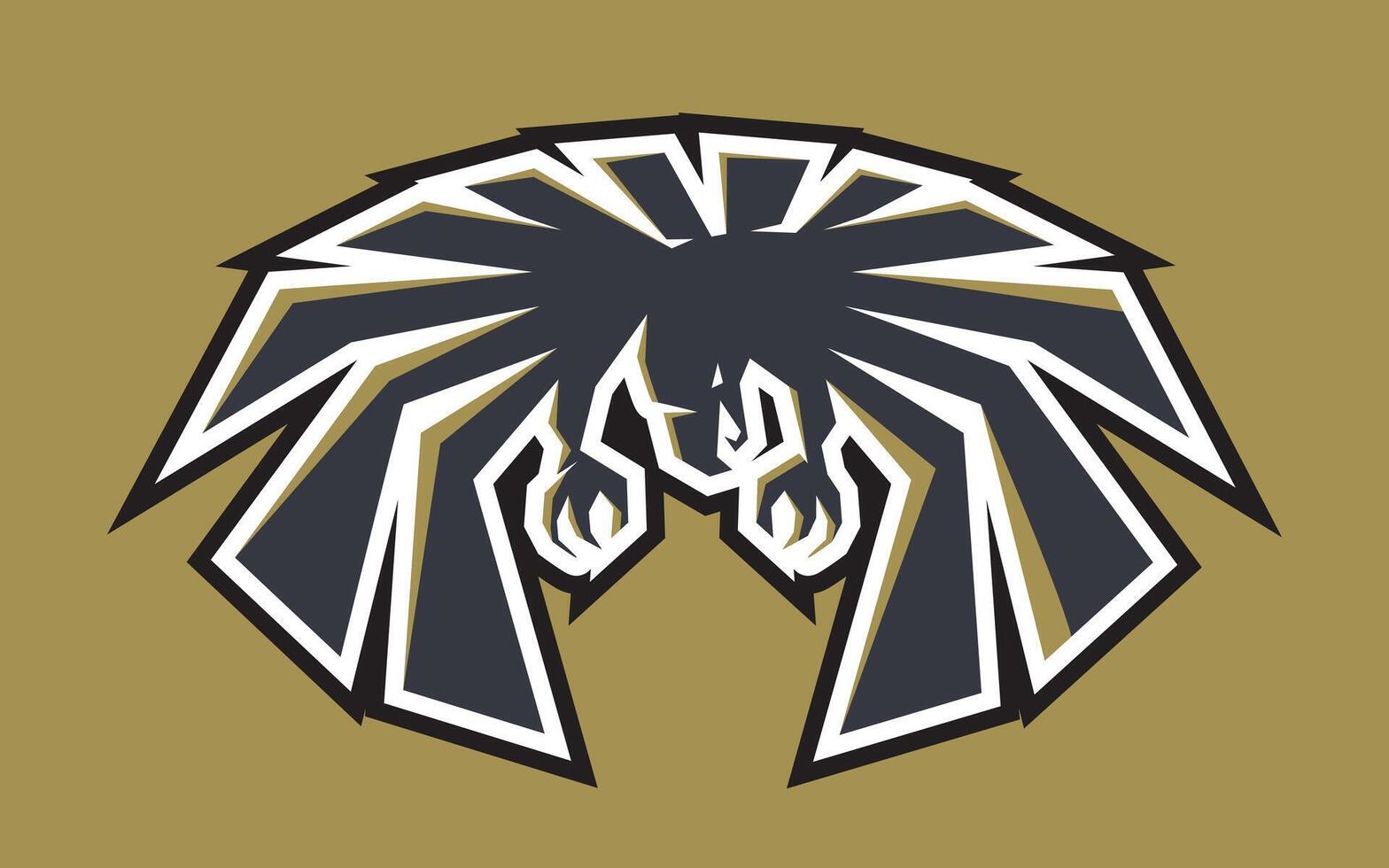 Emblem american eagle for sport college team. Logo design wild bird to professional backetball or football. illustration. vector
