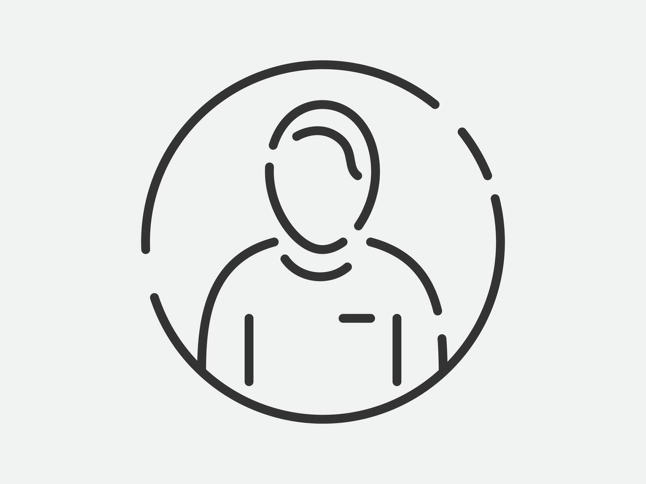 User icon . People head avatar illustration. Face sign for web design or mobile app. vector