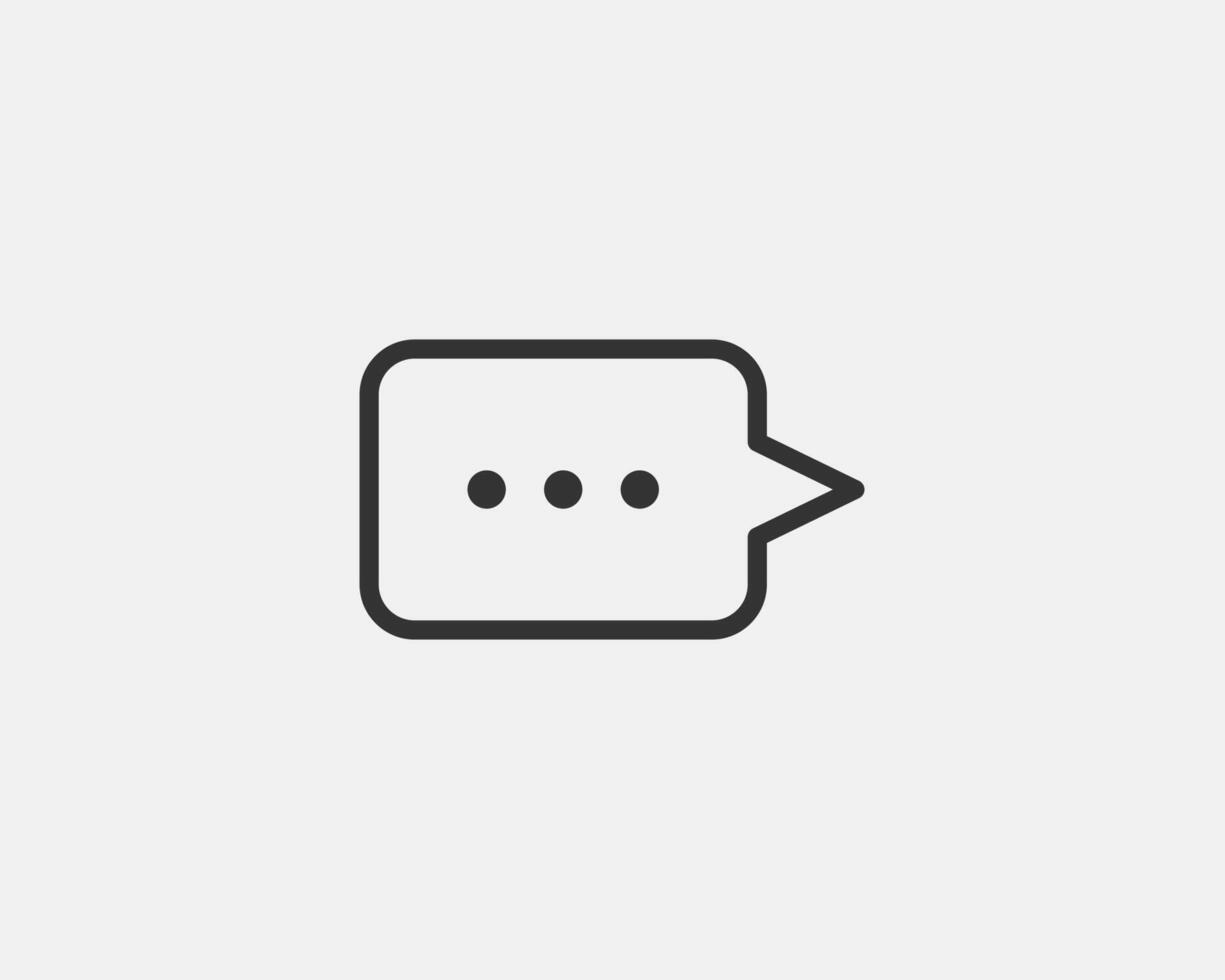 Chat icon design element. Talk bubble speech sign. Dialogue balloon. vector