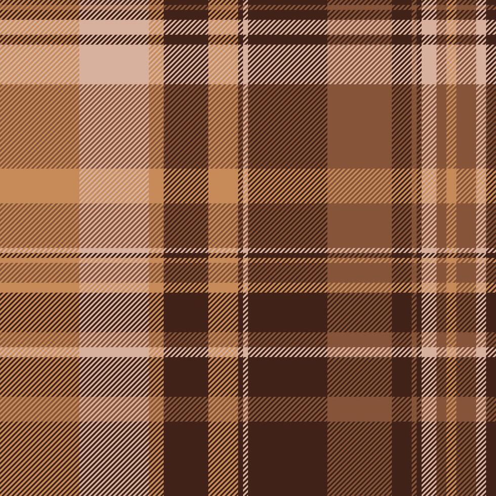 Difficult texture fabric, repeat background textile plaid. Tattersall seamless tartan pattern check in orange and dark colors. vector
