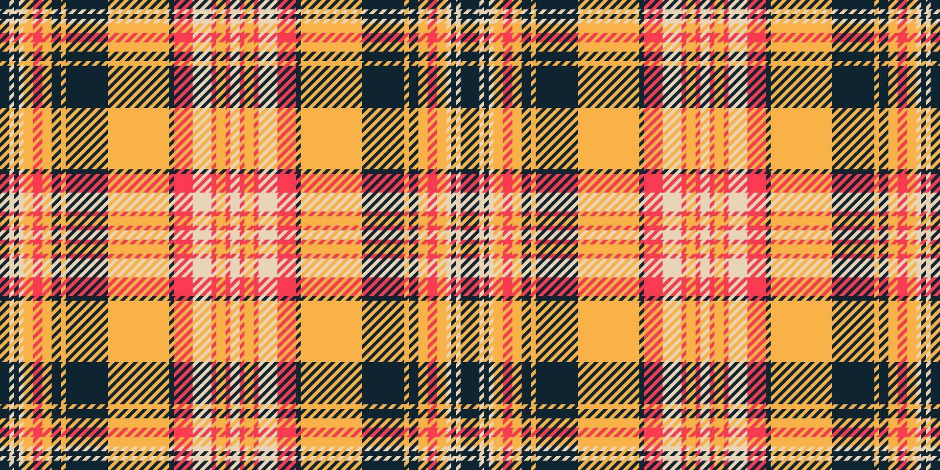 Pajamas pattern check texture, cloth seamless plaid. Equal background fabric tartan textile in amber and dark colors. vector