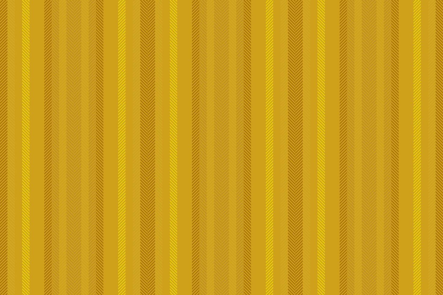Intricate lines seamless stripe, artwork vertical pattern. Slim fabric background texture textile in amber and yellow colors. vector