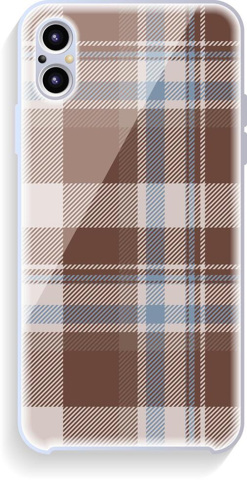 Smartphone cover design mockup. Template geometric pattern for mobile phone back part. Flat design. vector
