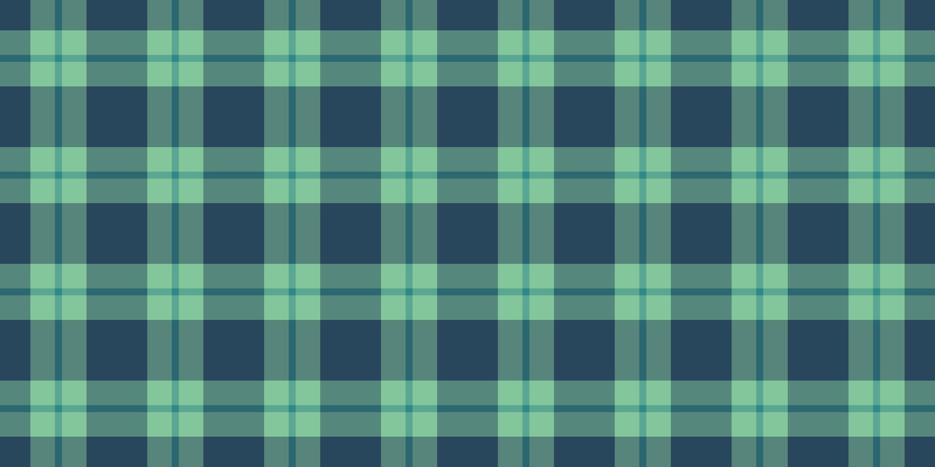 Endless seamless tartan textile, punk fabric check plaid. Path background texture pattern in teal and cyan colors. vector