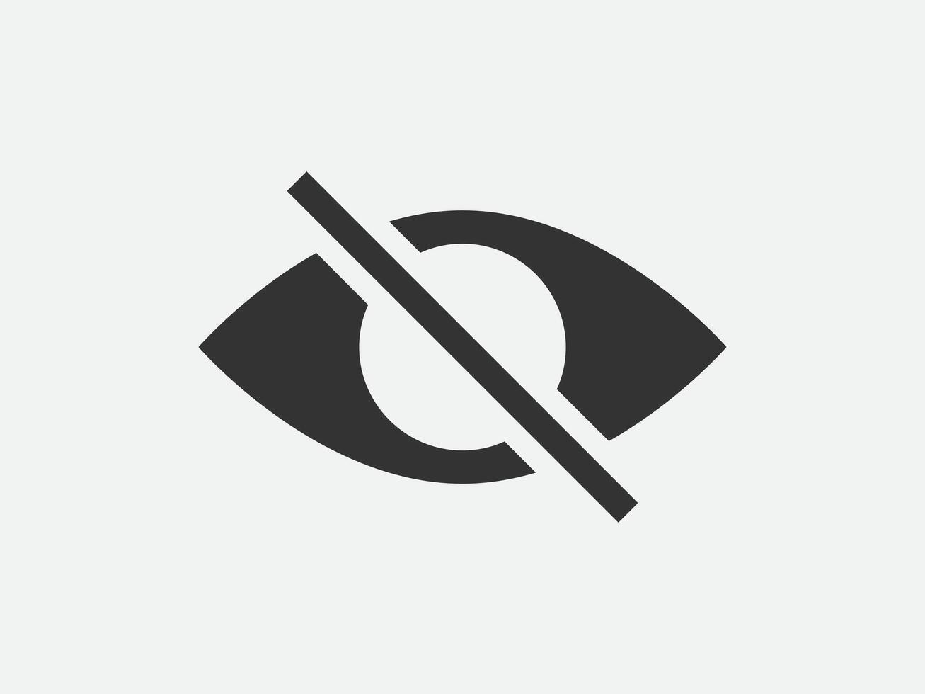 Show password icon, eye symbol. vision hide from watch icon. Secret view web design element. vector