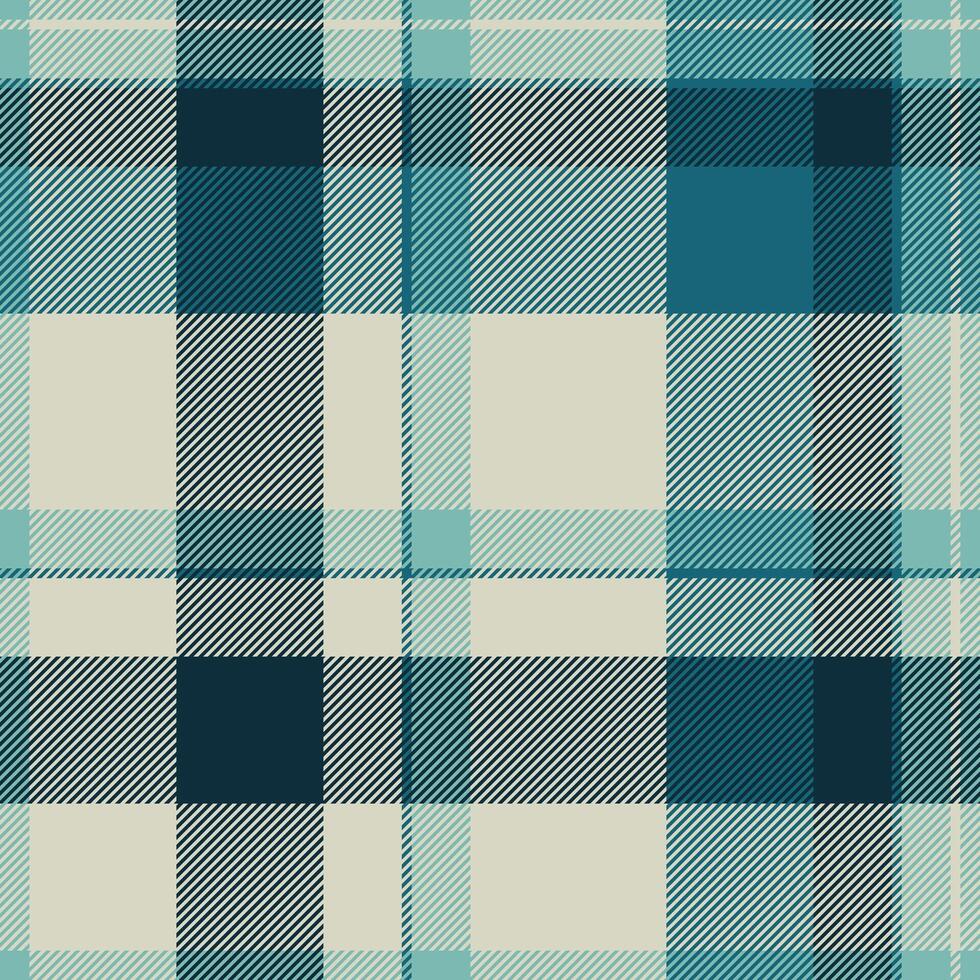 Fancy textile pattern, repetition check fabric tartan. Fold background seamless plaid texture in light and dark colors. vector