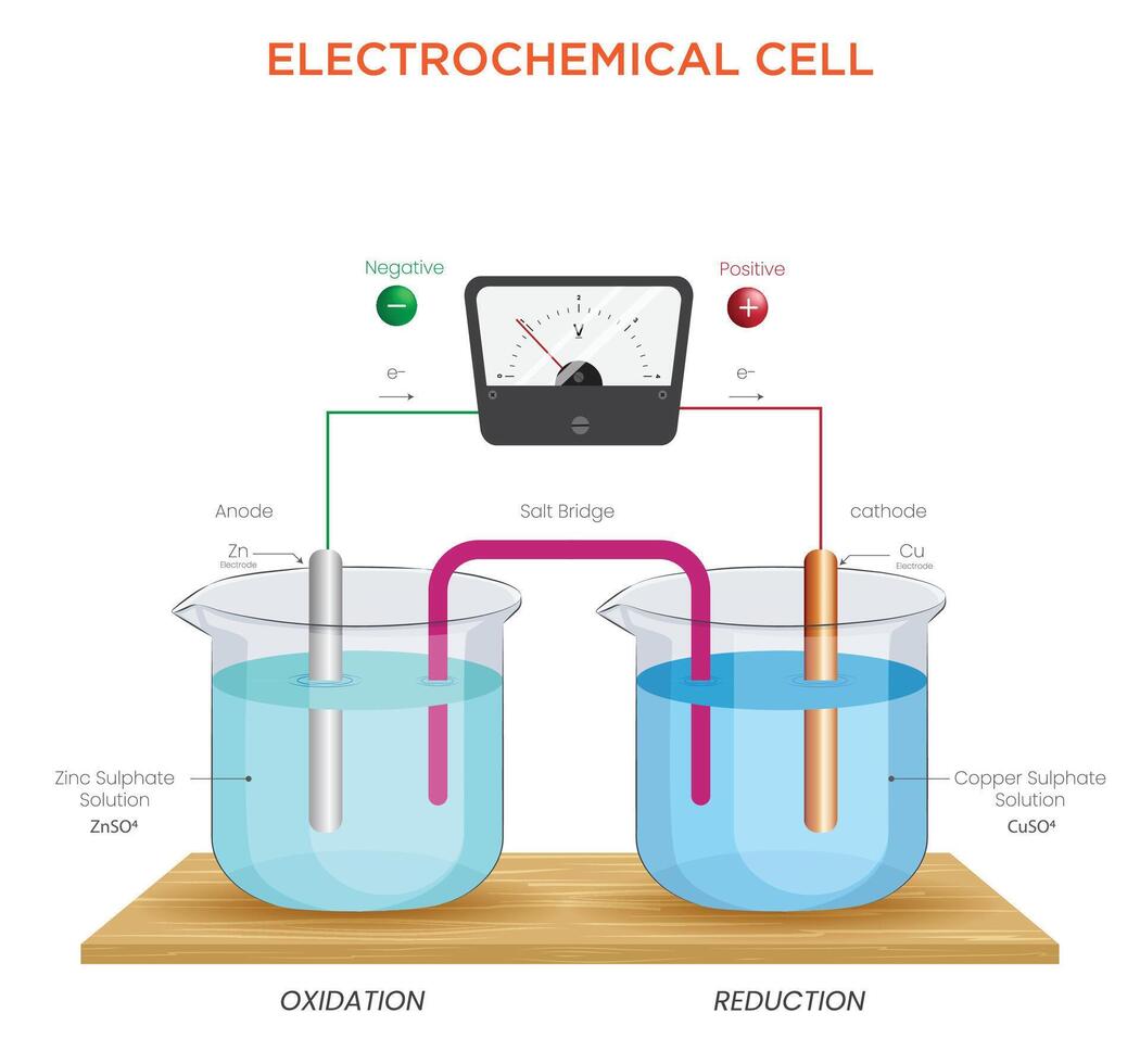 Understanding Electrochemical Cells Converting Chemical Energy to Electrical Power vector