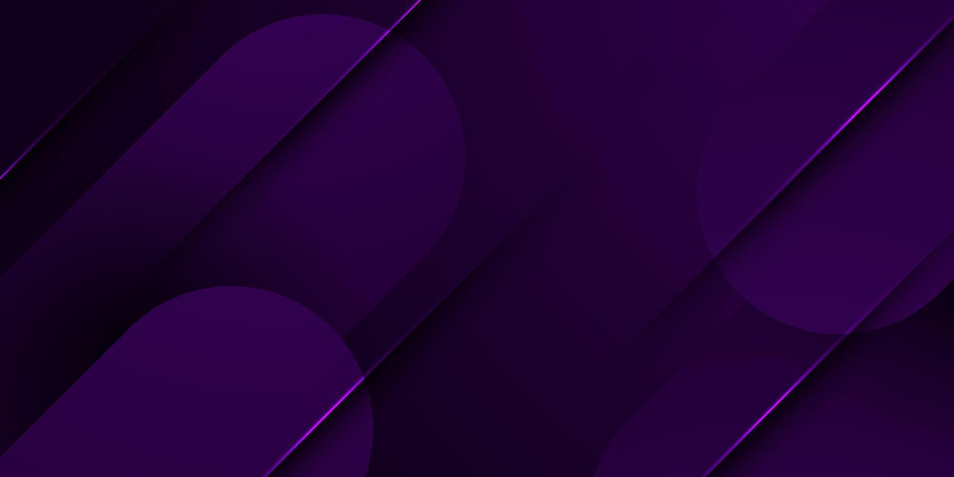 Abstract dark purple gradient illustration background with 3d look curve rectangle shape pattern. Dynamic design and luxury. vector