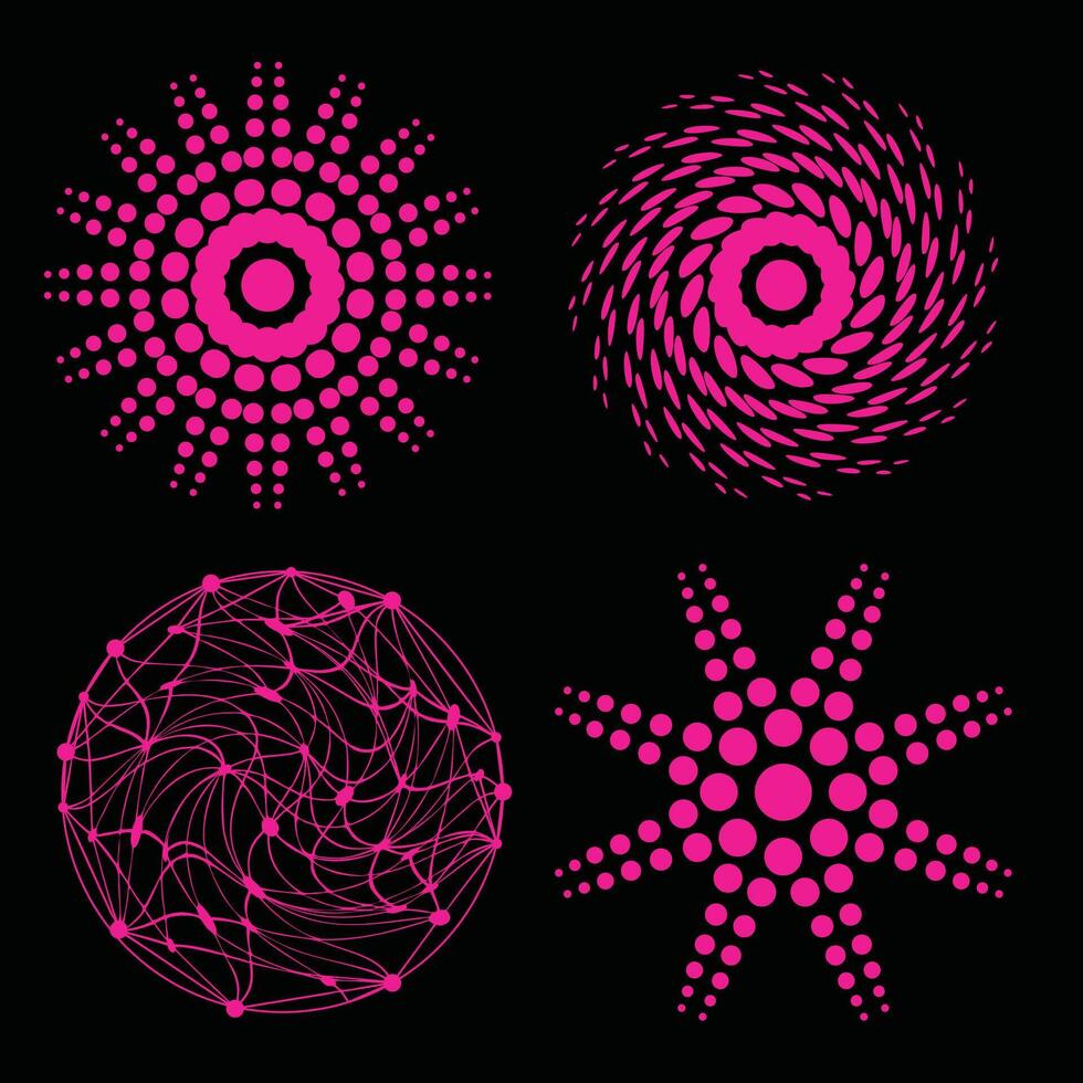 Abstract dots and lines vector