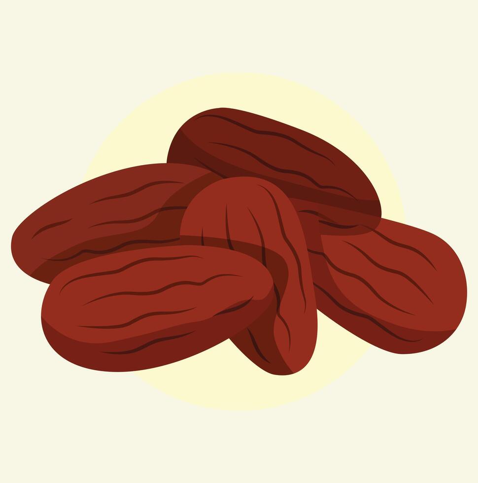 A bunch of almonds on a white background vector