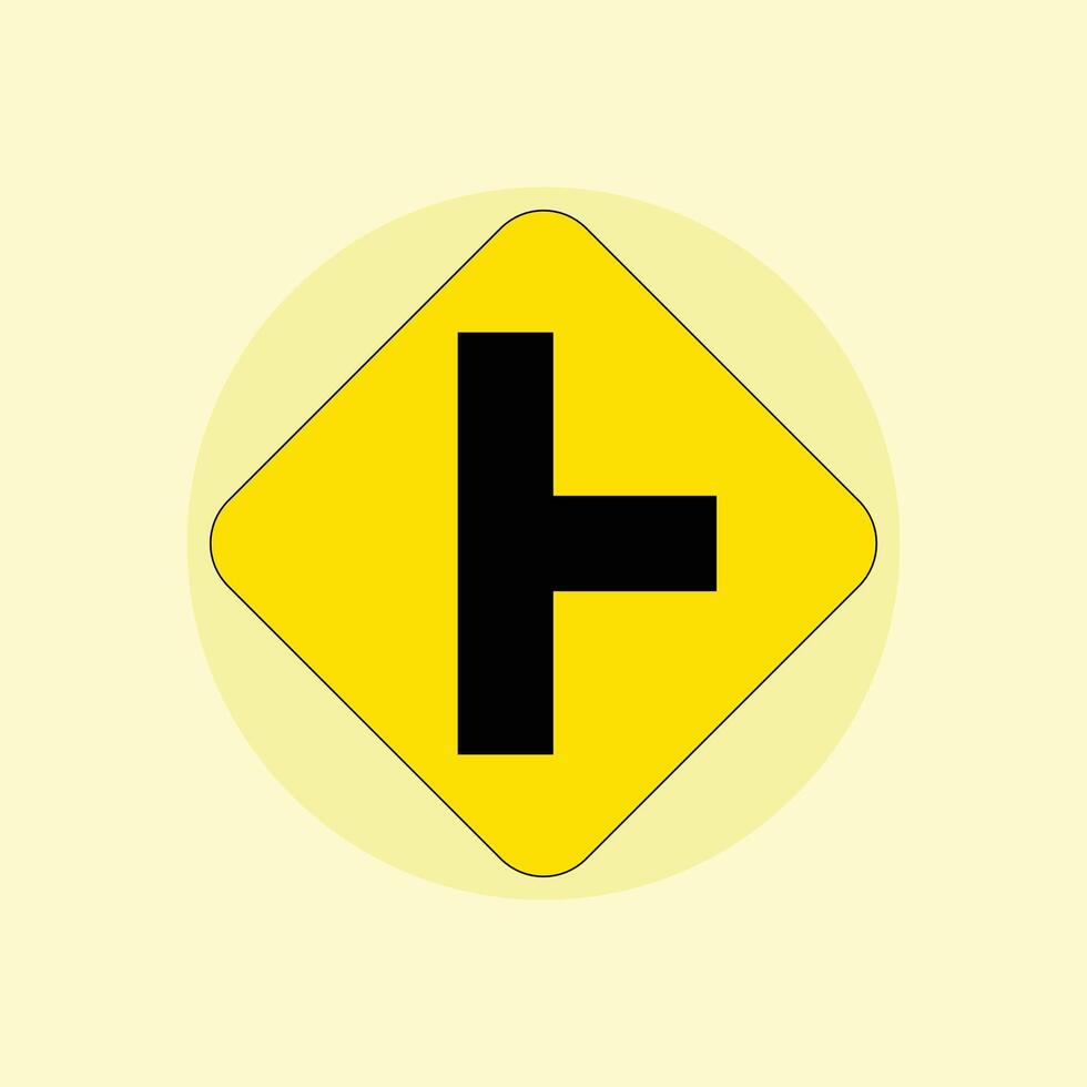 A yellow sign with a black letter on it vector