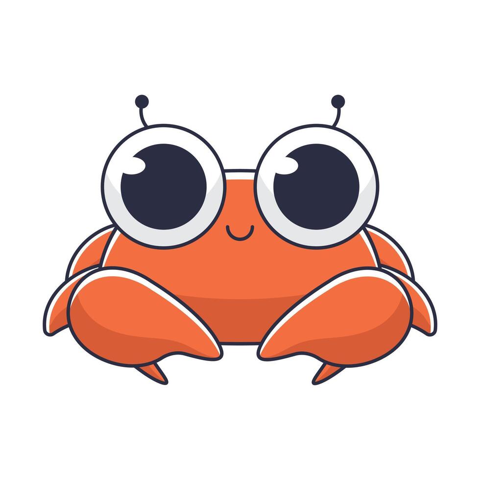 cute crab isolated vector