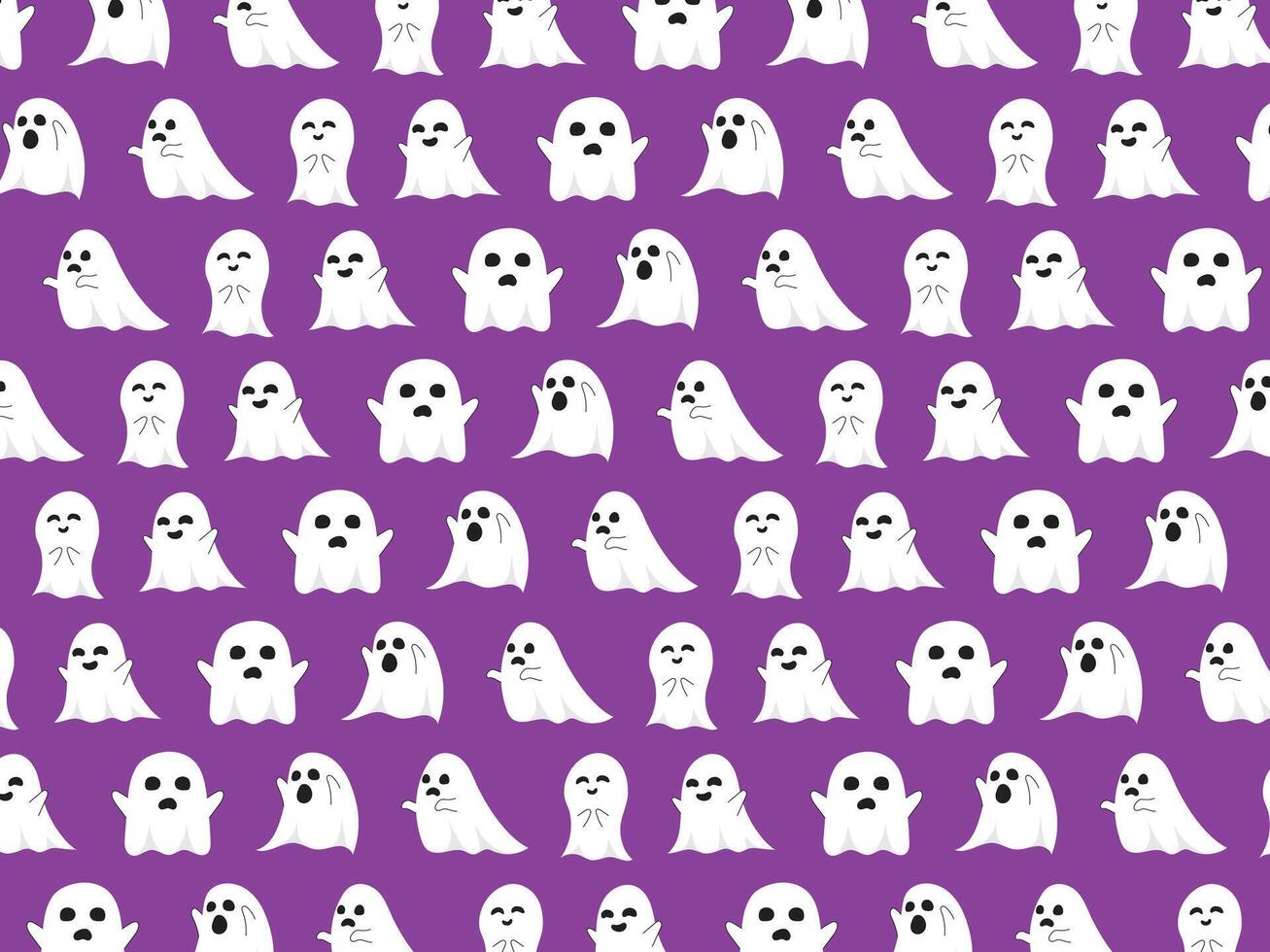 cute ghost seamless pattern vector
