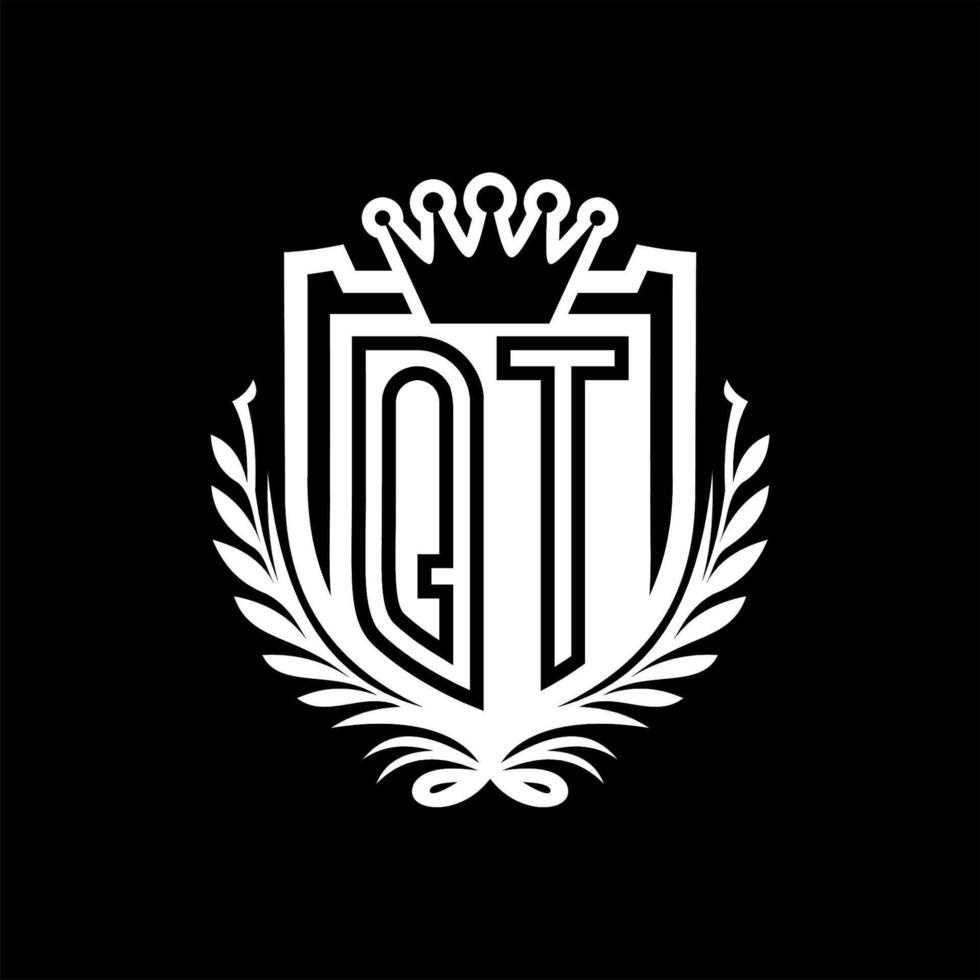 The logo for the company qt vector