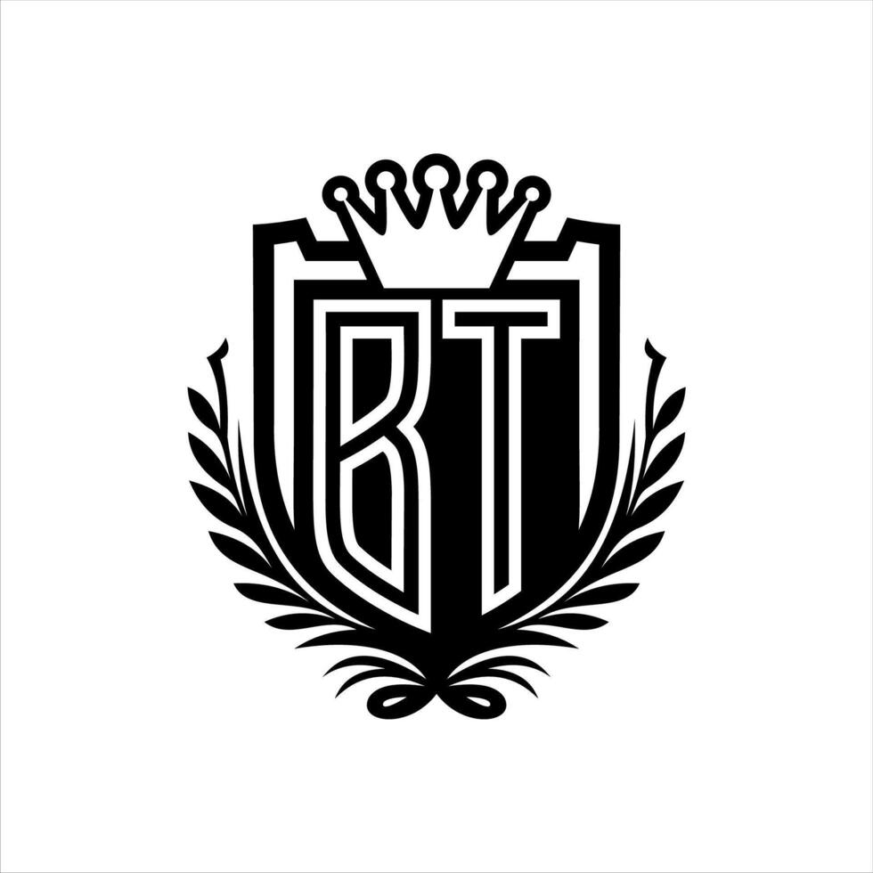 The logo for bt, a company that makes crowns vector