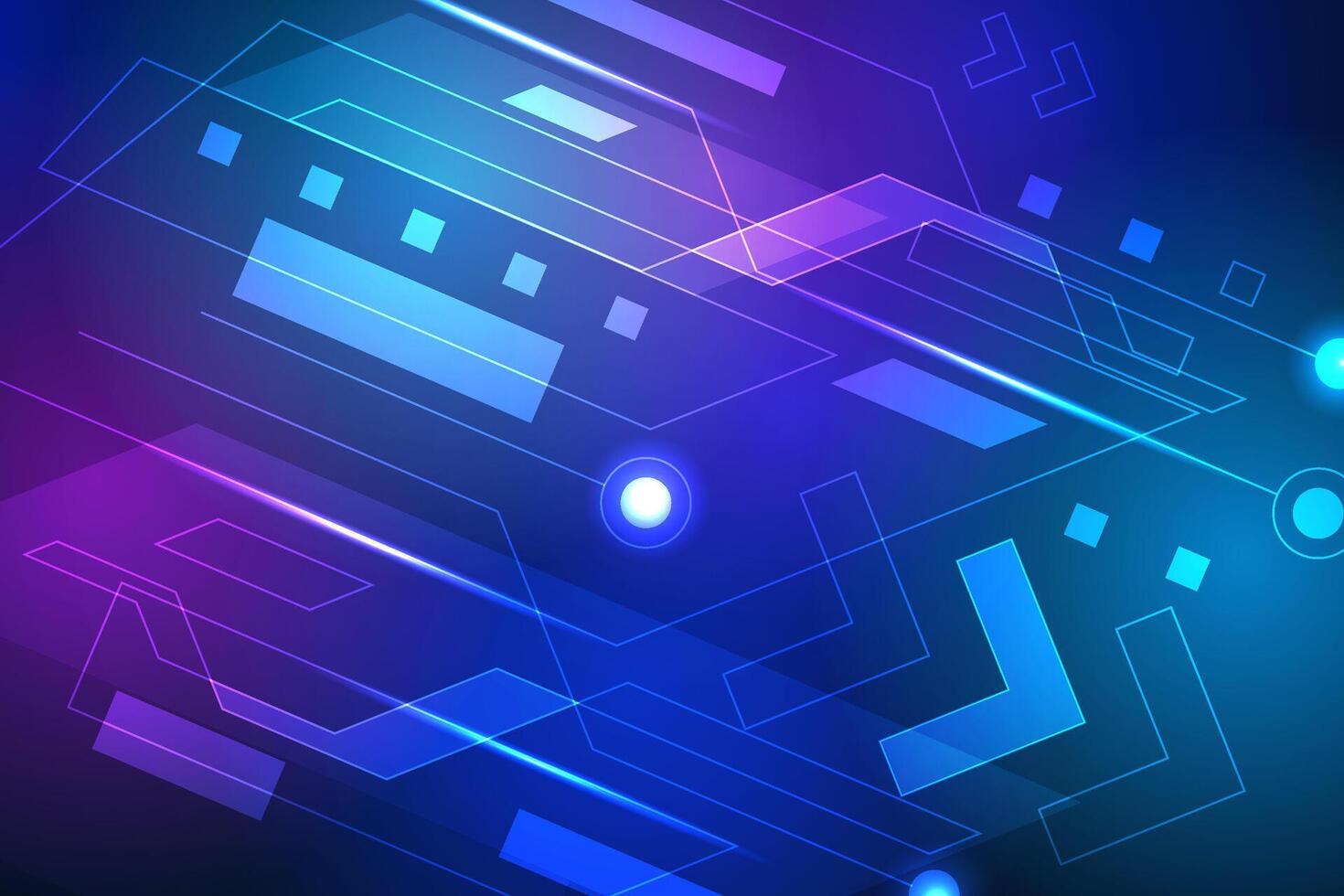 Abstract futuristic background with glowing lights and lines vector