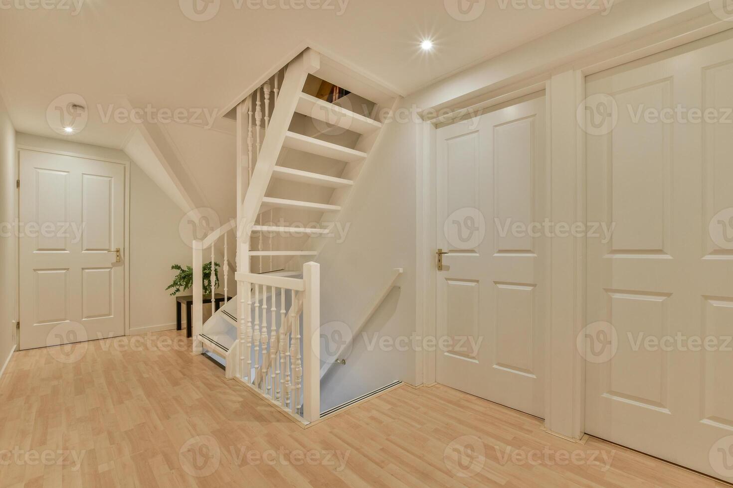 A white stair case photo