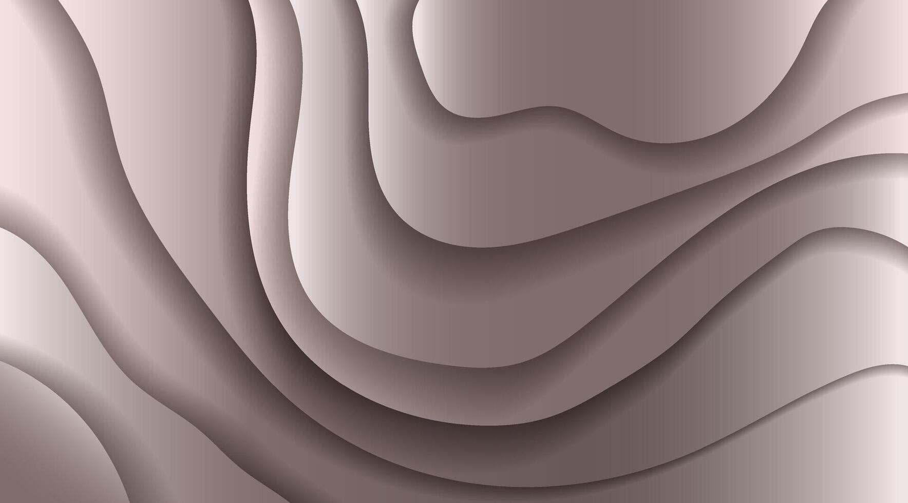 Abstract image with layered curves in various shades of brown. Smooth gradients and overlapping shapes create a sense of depth. Modern and elegant design. Concept for backgrounds and business vector