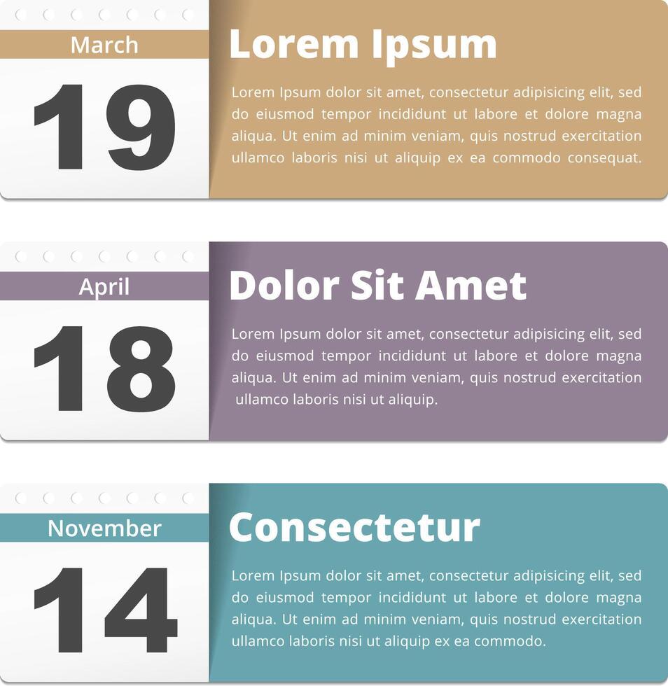 Calendar page with place for your text, events calenda vector