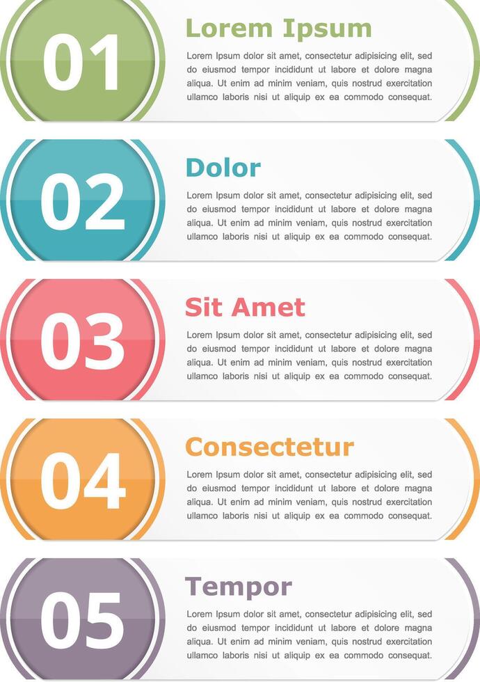 Set of infographics design elements with numbers vector