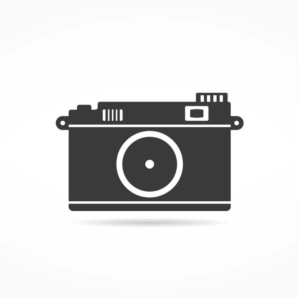 Retro camera icon vector