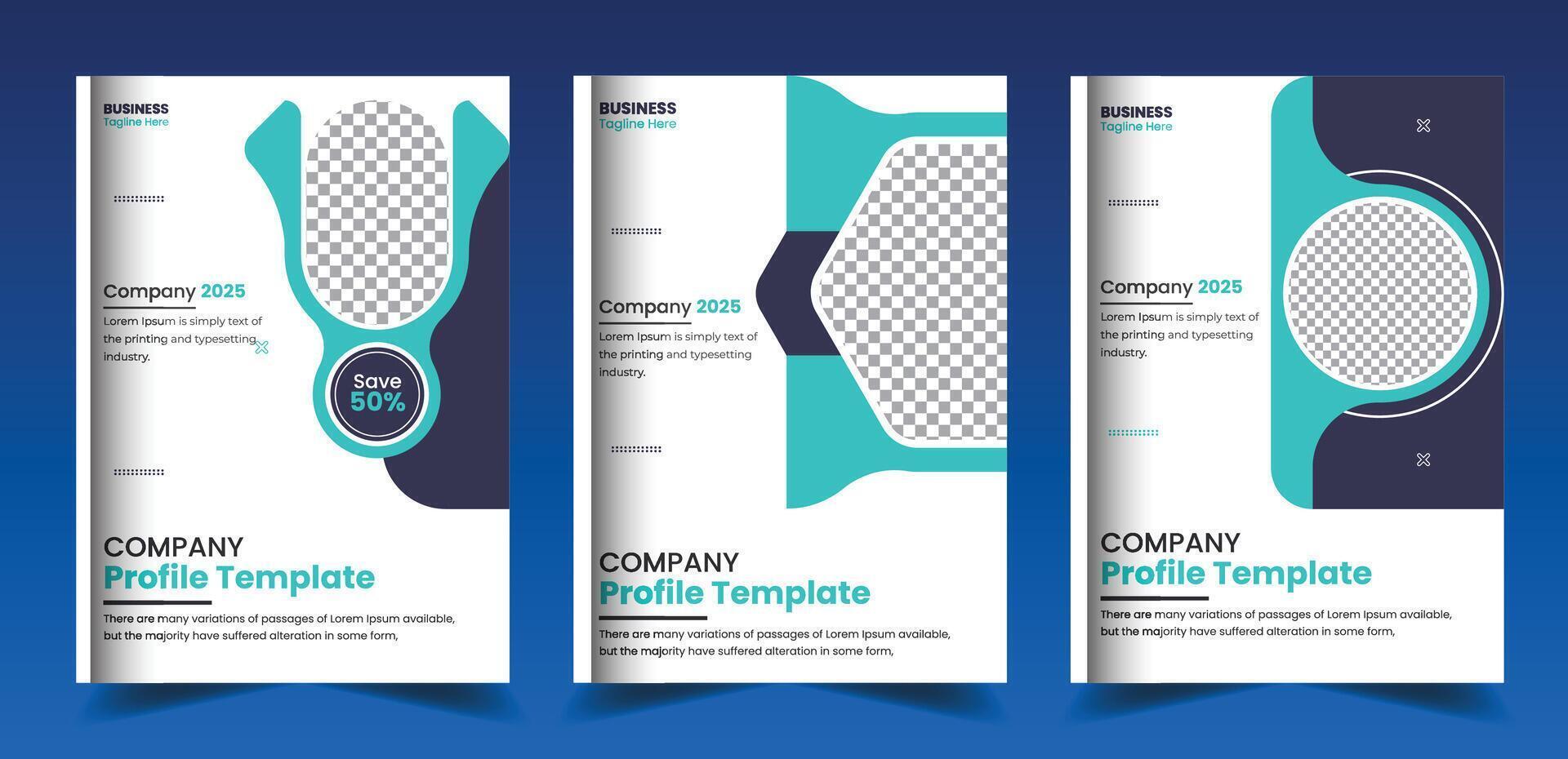 Brochure cover, annual report magazine, flyer or booklet in A4 vector