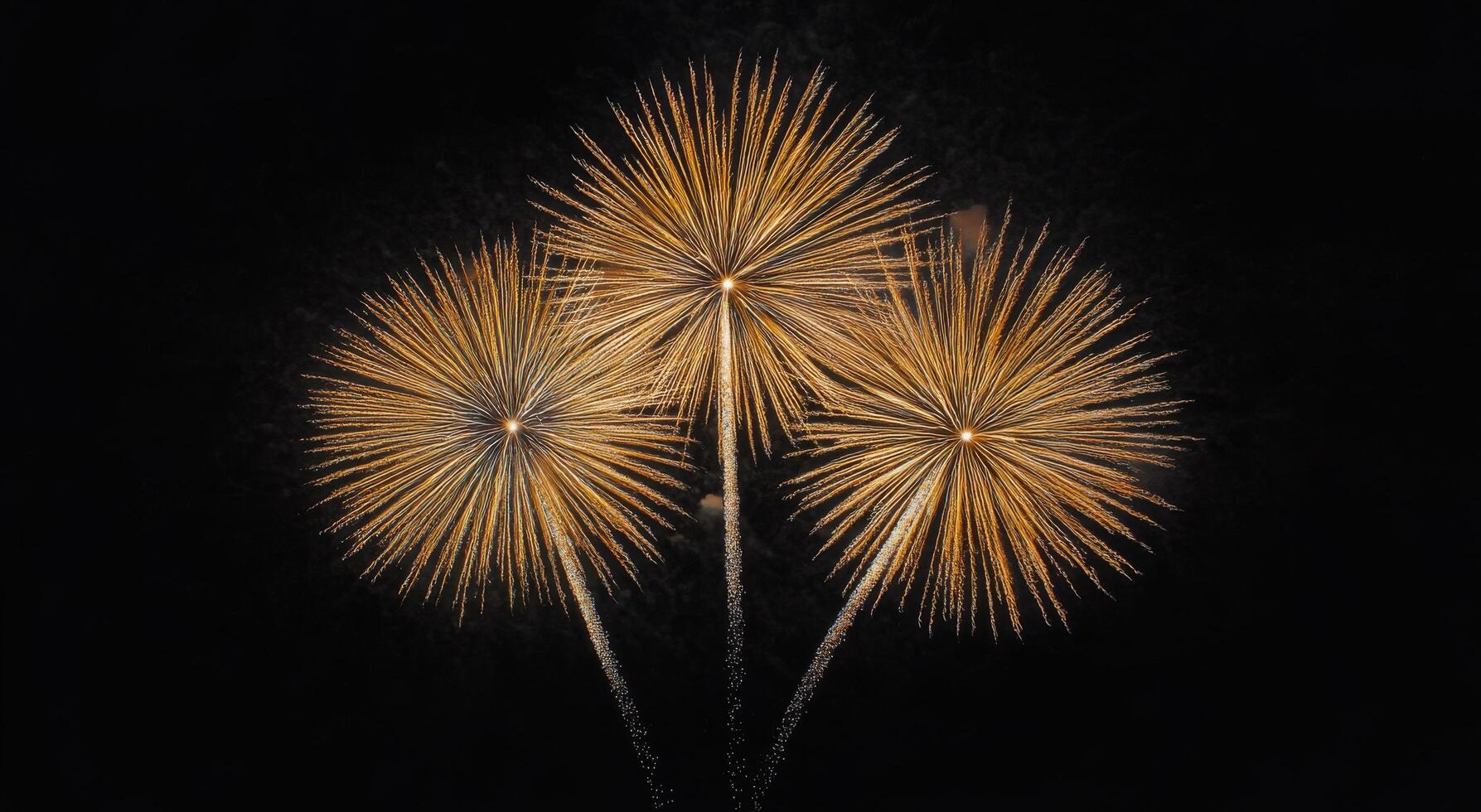Majestic fireworks display lighting up the night sky during summer festival celebrations photo
