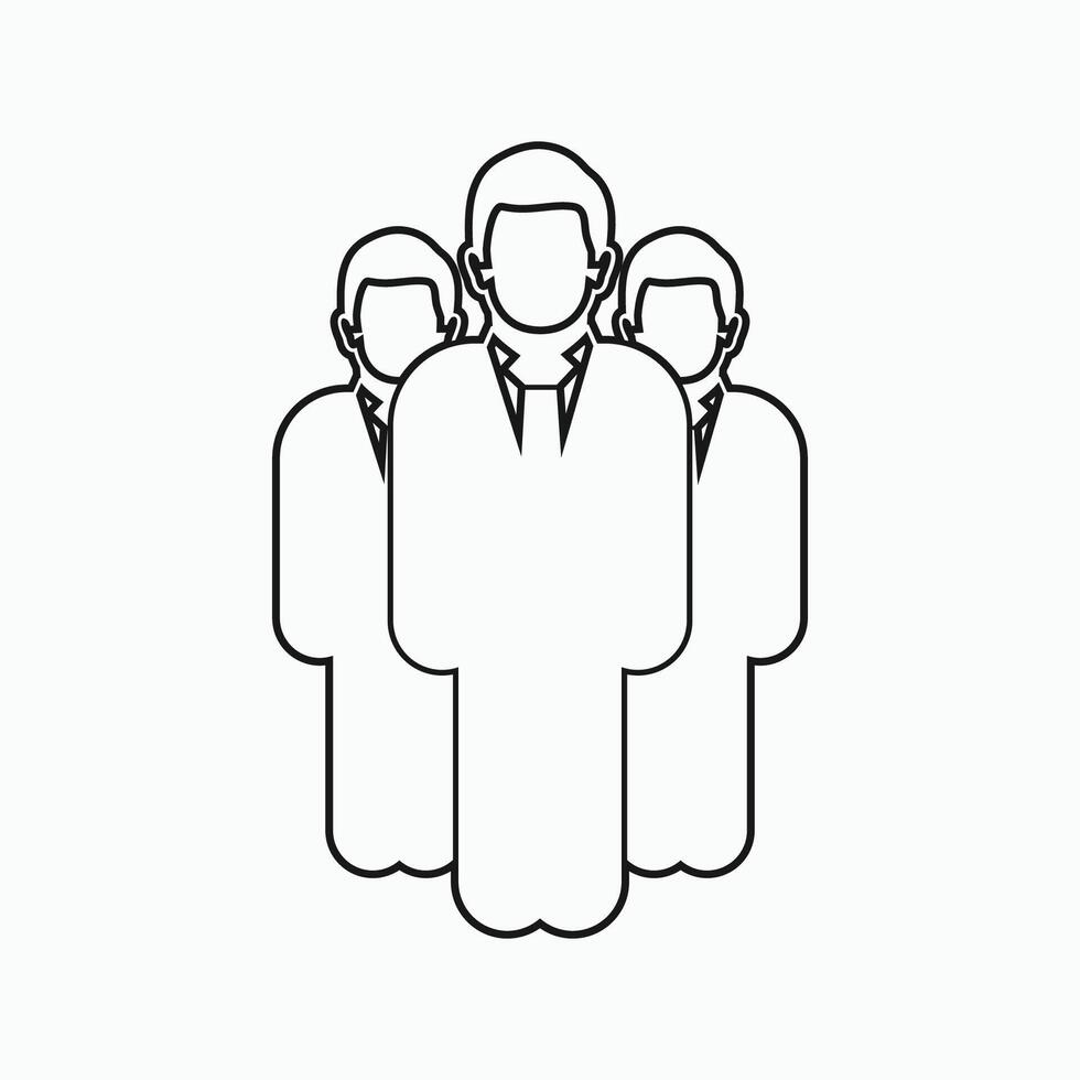 A group of people standing in a line vector