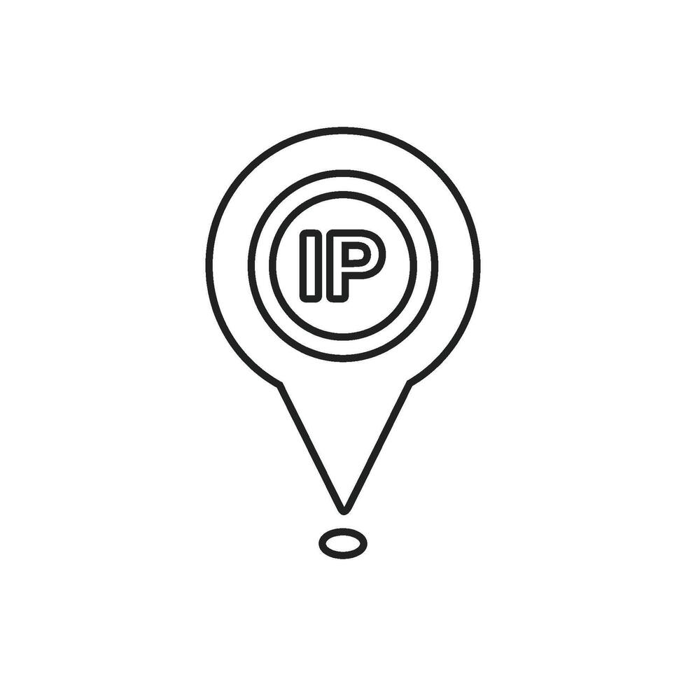 Ip location icon illustration vector