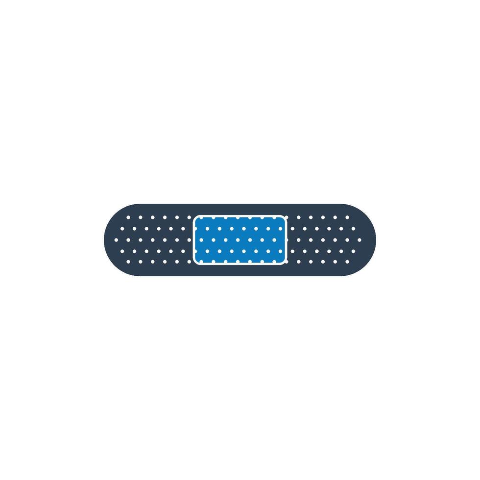 A bandage with blue dots on it icon vector