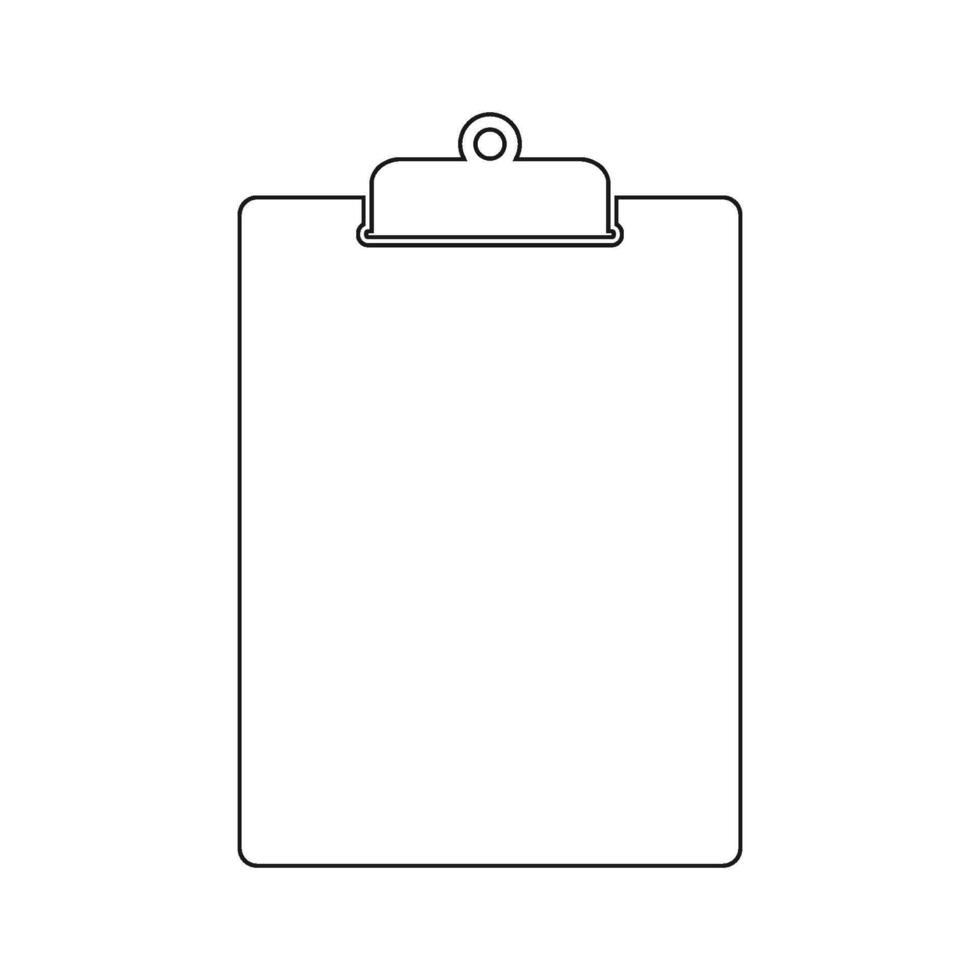 Clipboard with blank paper on a white background vector