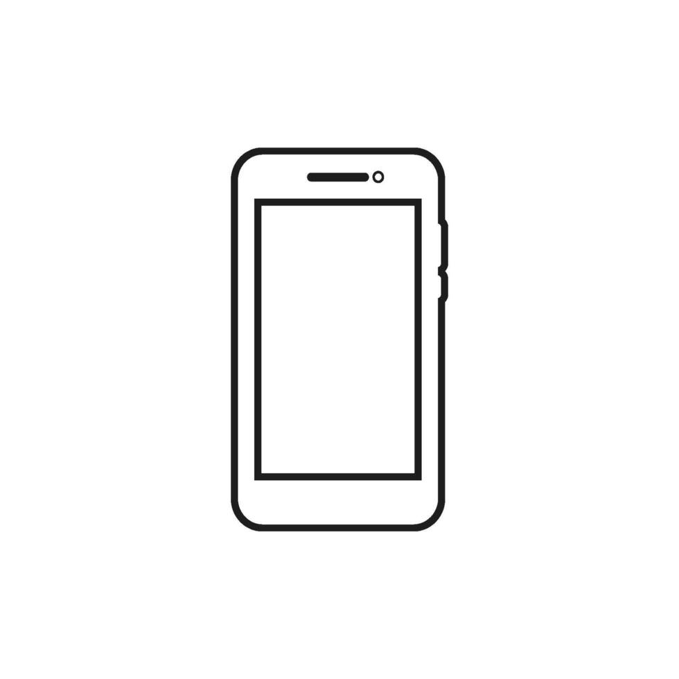 Mobile phone icon line icon illustration vector