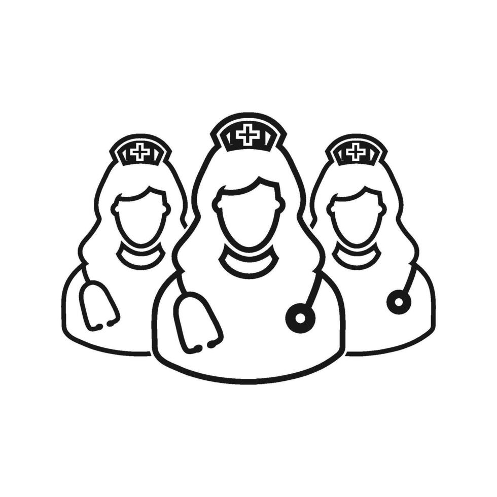 Nurse icon illustration vector