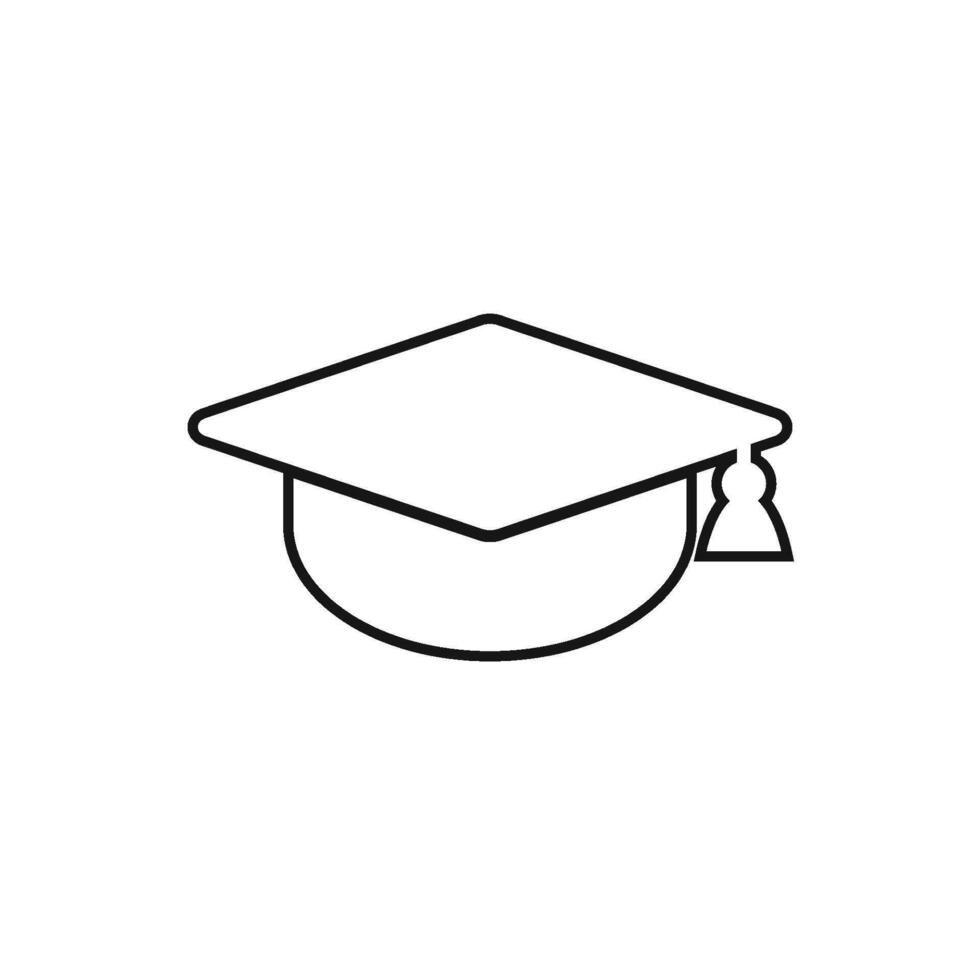 Graduation cap icon line icon illustration vector