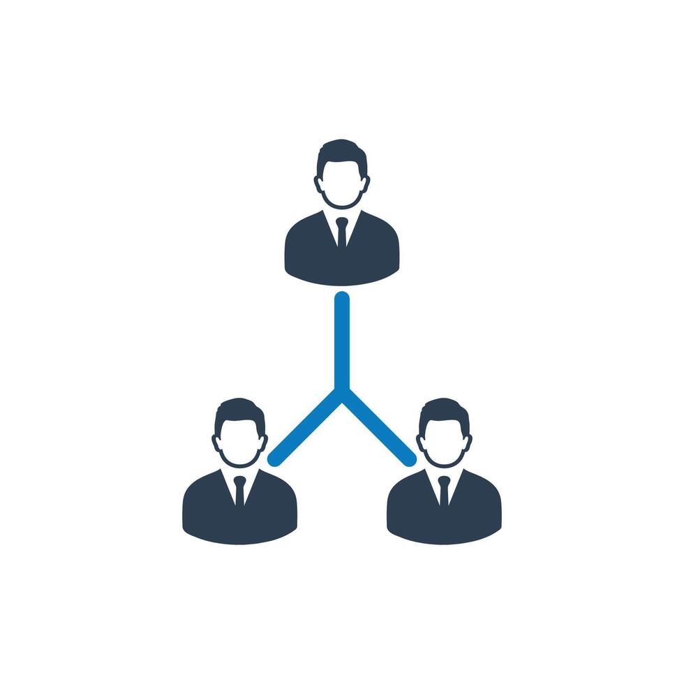 Business Communication Icon. With Businessman Symbols. Editable Flat Illustration. vector