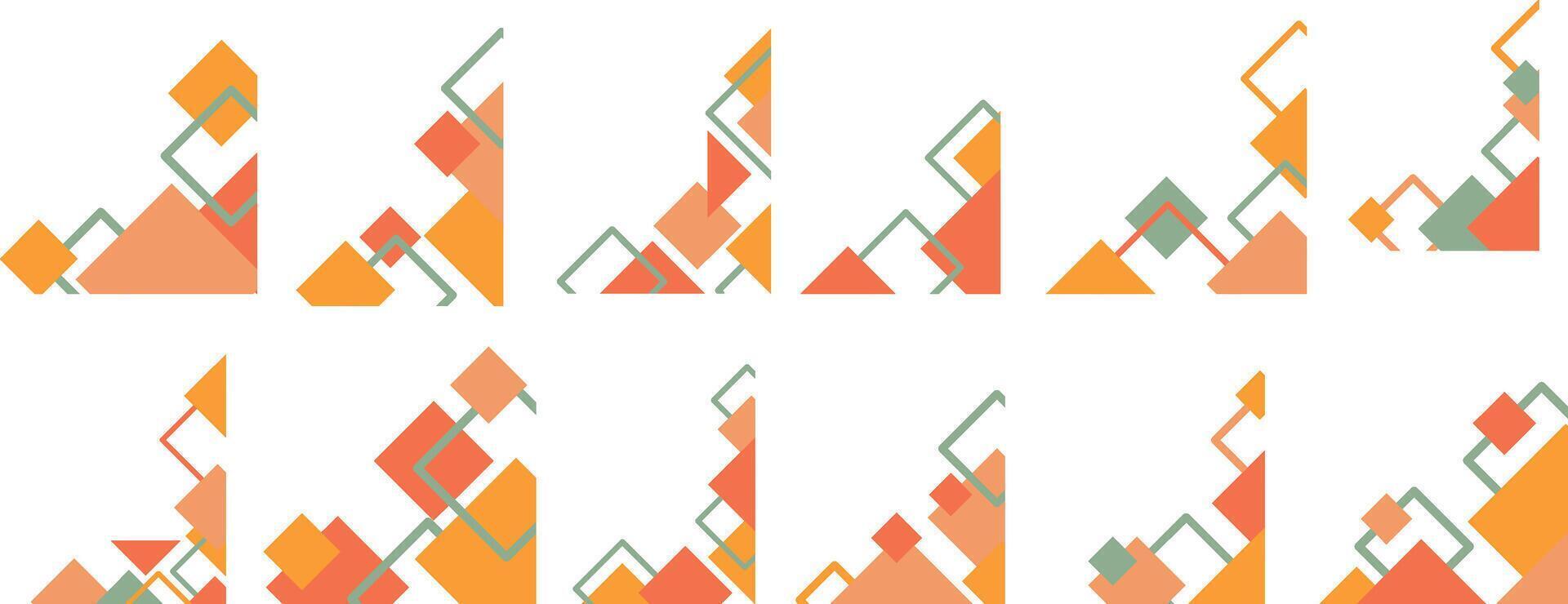 Rhombus Corner Art vector