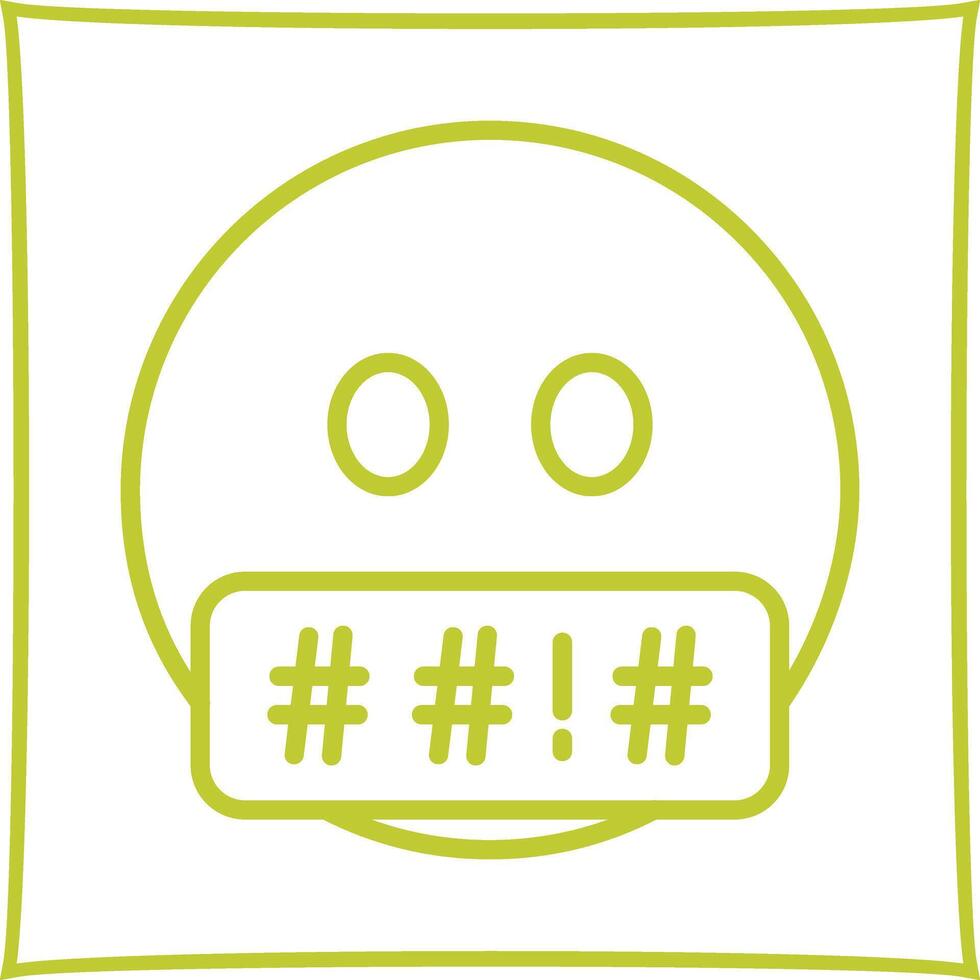 Face with Symbols on Mouth Icon Design vector