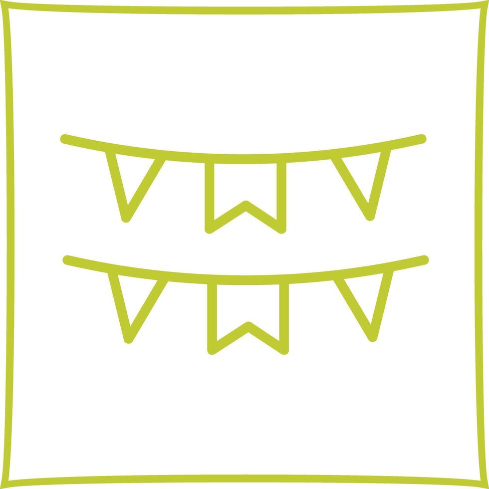 Bunting Flags Icon Design vector