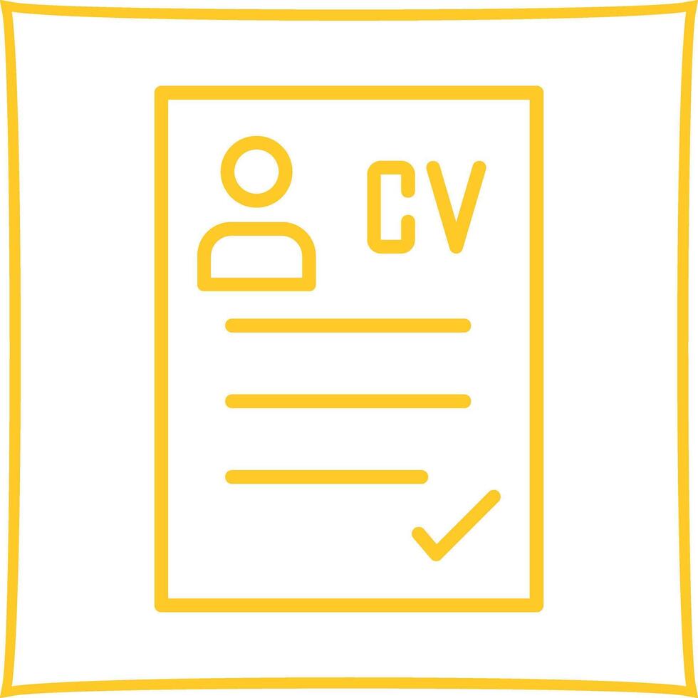 CV Icon Design vector