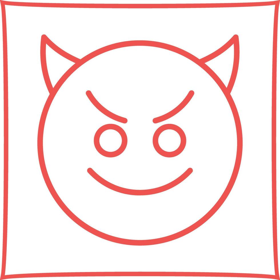 Smiling Face with Horns Icon Design vector