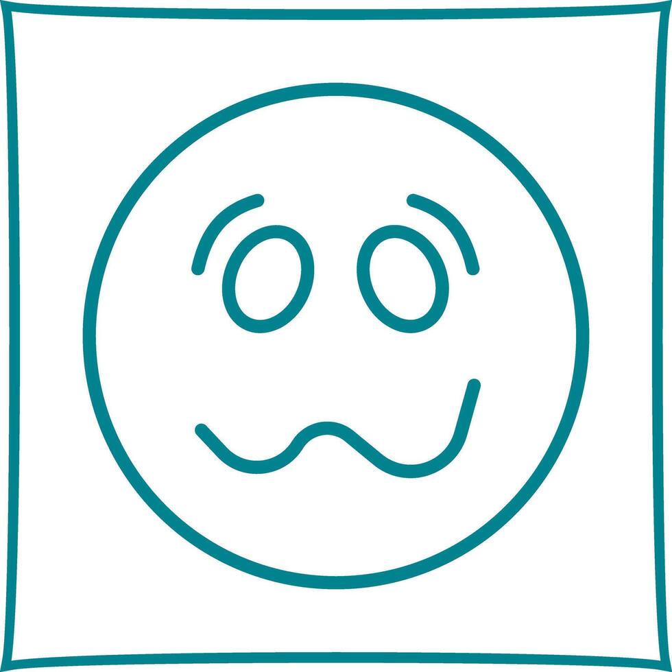 Woozy Face Icon Design vector