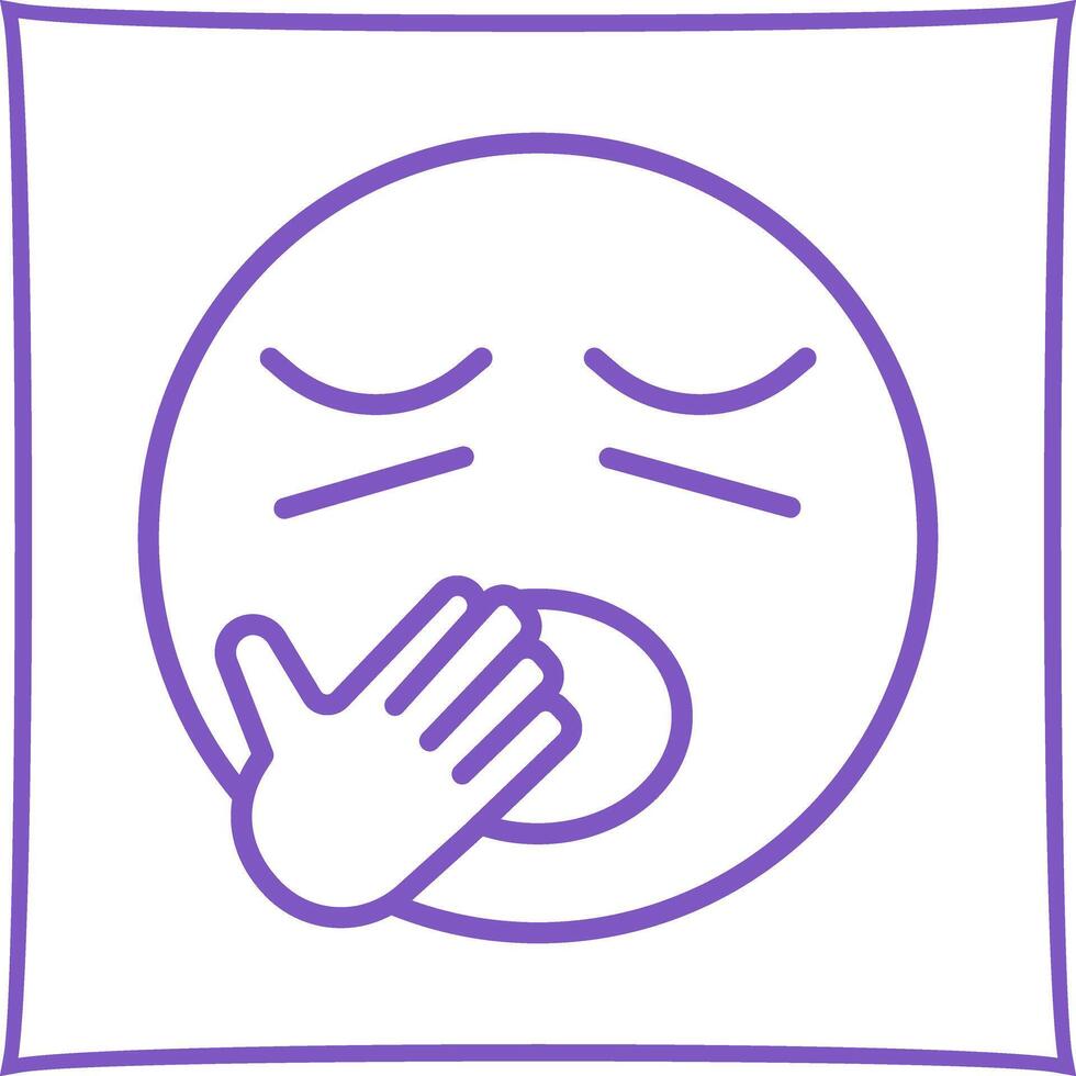 Yawning Face Icon Design vector
