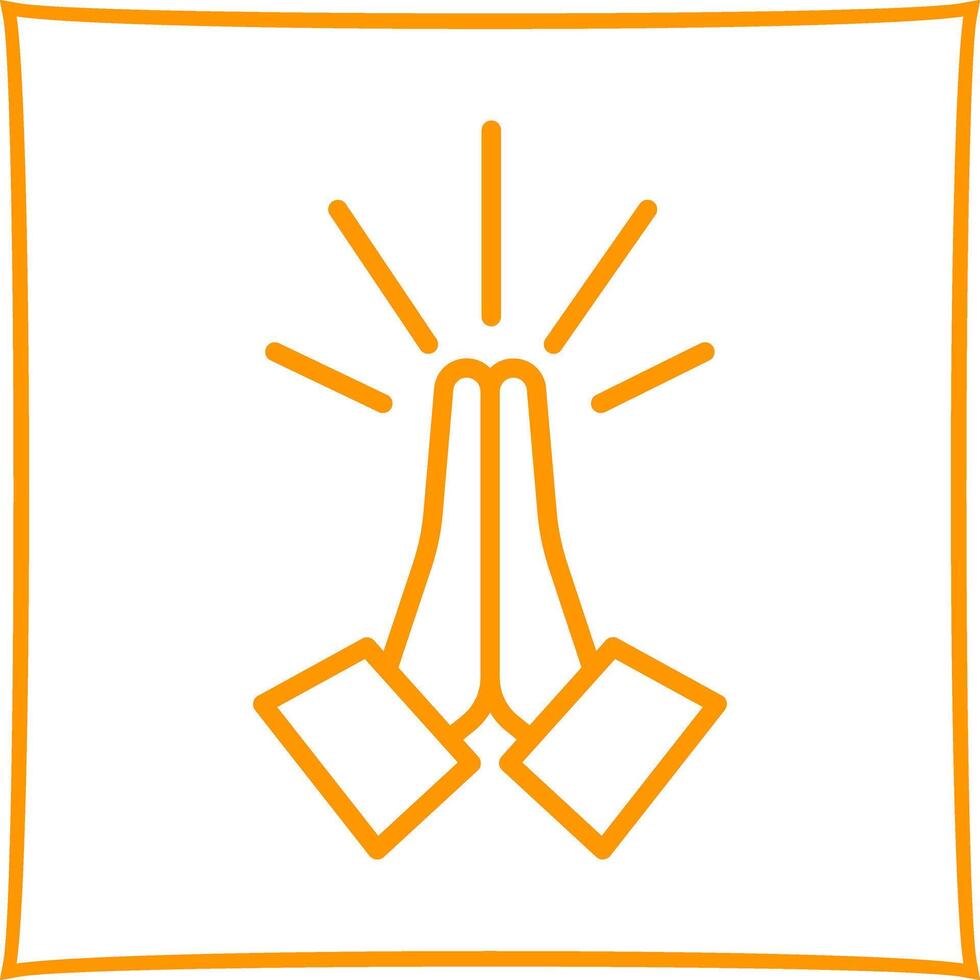 Folded Hands Icon Design vector