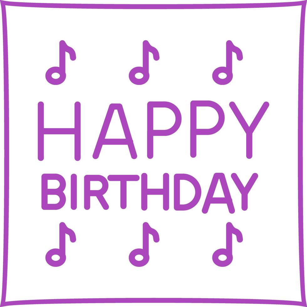 Happy Birthday Song Icon Design vector