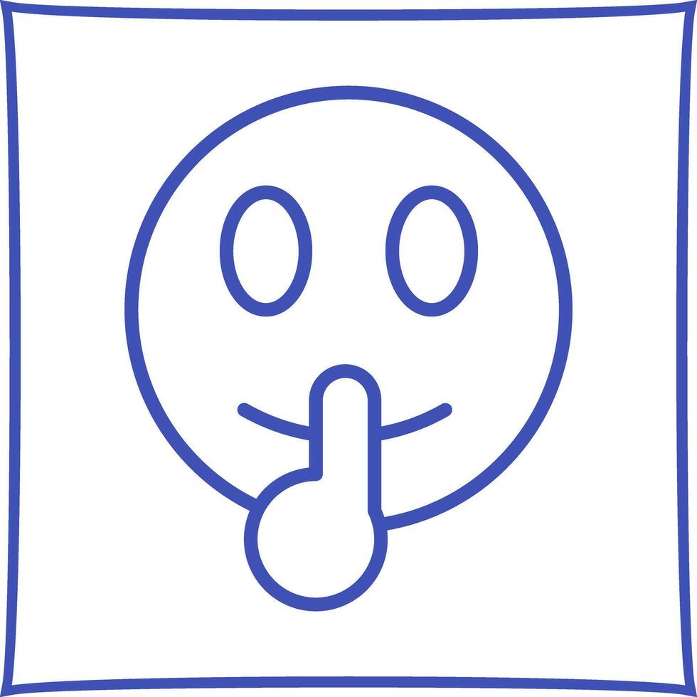 Shushing Face Icon Design vector